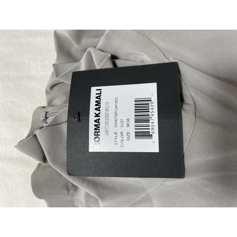 NWT Norma Kamali bodycon  grey dust turtleneck contemporary minimalist medium - Picture 5 of 8